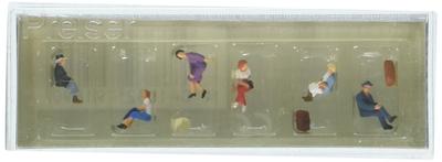 Preiser 79189 Fußgänger sitzend Paket N Modellfiguren Reisender (6)