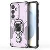For Samsung Galaxy S25 Phone Case WANLONFENG PC TPU Back Cover Kickstand with Tempered Glass