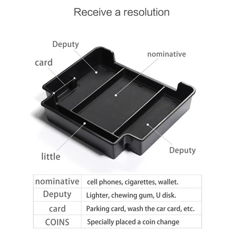 For Chevy Tahoe Suburban and GMC Yukon 2022 Car Armrest Storage Box Center Console Organizer Tray Auto Accessories