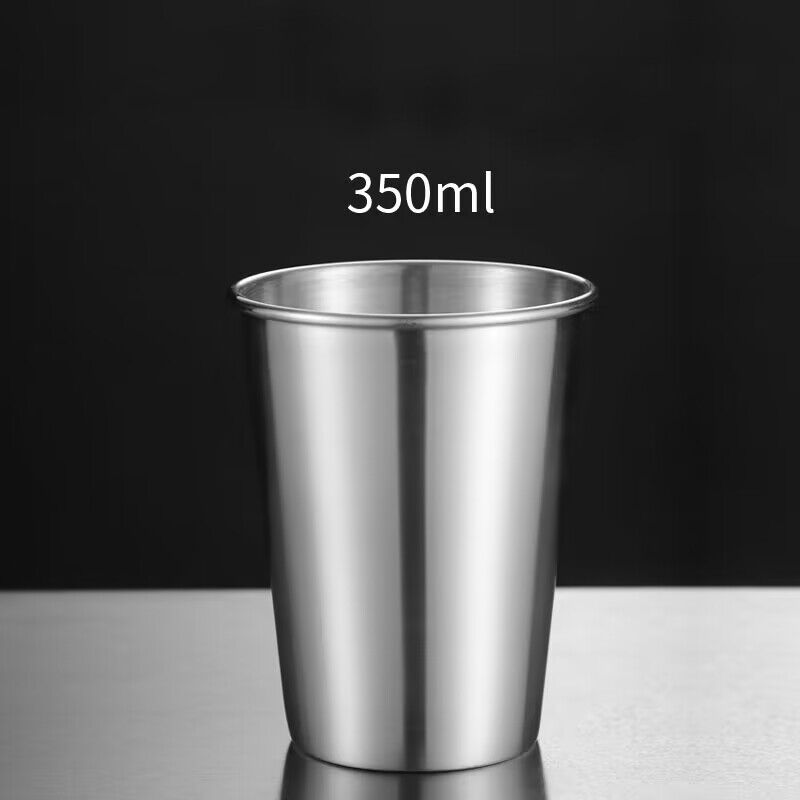 Stainless Steel Beer Wine Cup Portable Silver Beer Tumbler Cocktail Juice Milk Cup Metal Drinking Mug For Bar Outdoor Drinkware