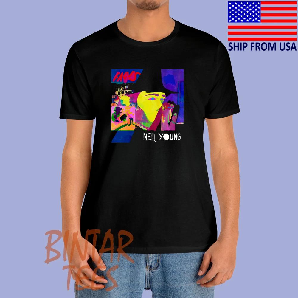 Neil Young Faces Men s Black Size S to 5XL 3XL