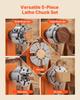 4 Inch Wood Lathe Chuck, 4-Jaw, Self-Centering Wood Turning Chuck Set with 1" x 8TPI Thread & Adapter, 5 PCS Jaws Round/Flat/Step/Pin, Carry Case,