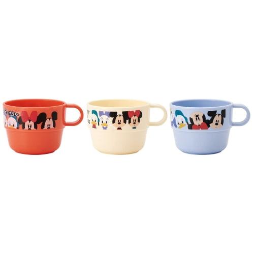 Skater Children's Stacking Cups, Set of 3, Disney Mickey Mouse Design, Made in Japan, KS31-A