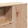 Solid Wood Bed with Shelf Without Mattress 135x190 cm Pine
