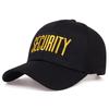 Unisex SECURITY Buchstaben Stickerei Baseballkappen Frühling und Herbst Outdoor Verstellbare Freizeitkappen Sonnenschutzhut