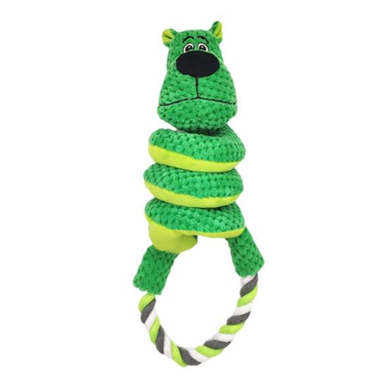 Interactive Squeaky Rope Dog Toy Plush Chew Toy with Sound Dental Cleaning Engaging Play Toys for Small Medium Large Dogs