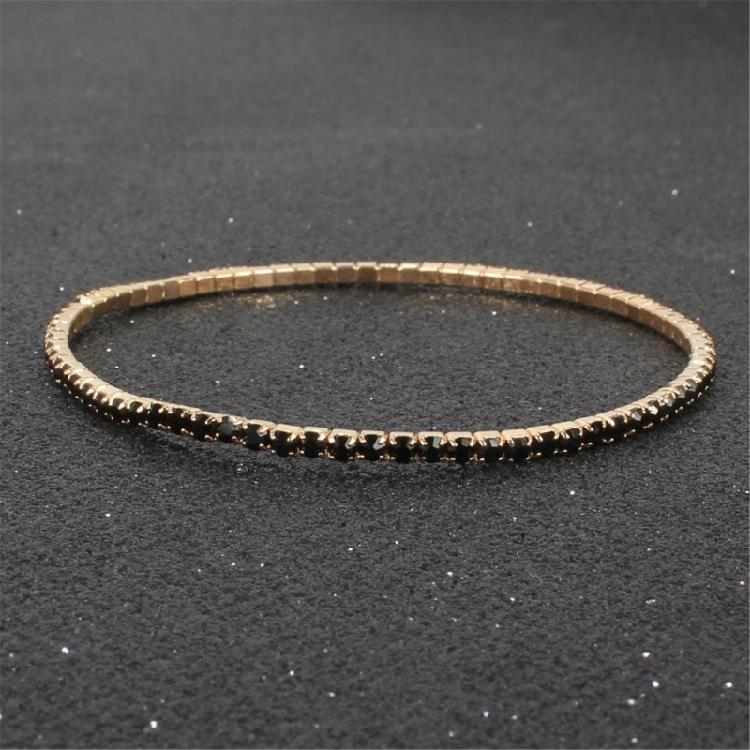 9Pcs Stackable Elastic Crystal Bead Bracelet Rhinestones Handchain Fashionable Stretch Wristchains Jewelry for Women