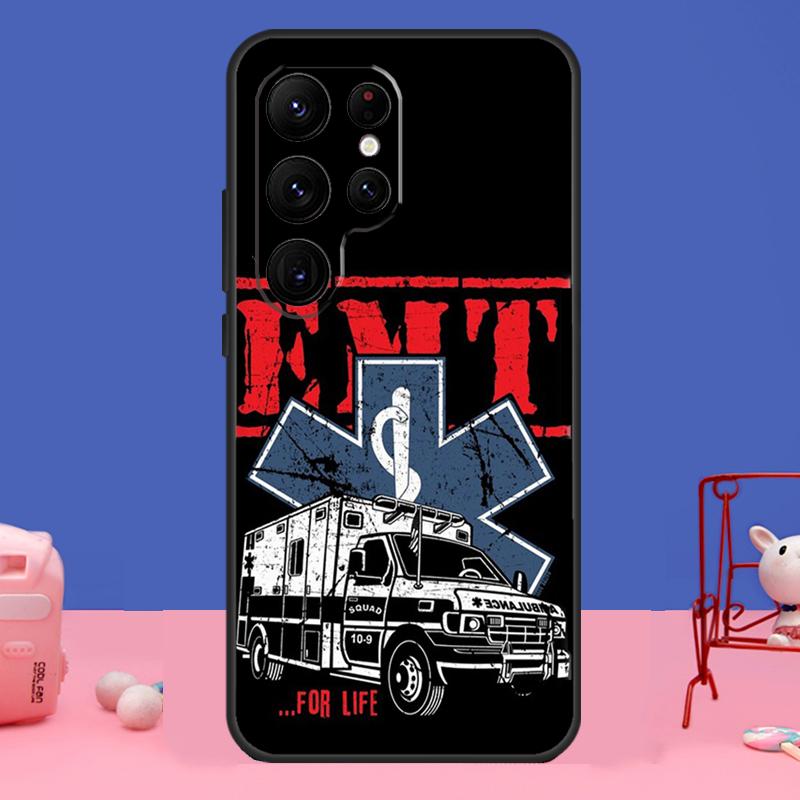 EMT EMS Ambulance Cover For Samsung Galaxy S24 S23 S22 S21 S20 FE Ultra Plus S8 S9 S10 Note 10 20 Ultra Case