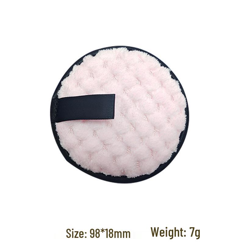 Large Double-Sided Pineapple Plaid Cleansing Puff - Thick Flocking Makeup Remover