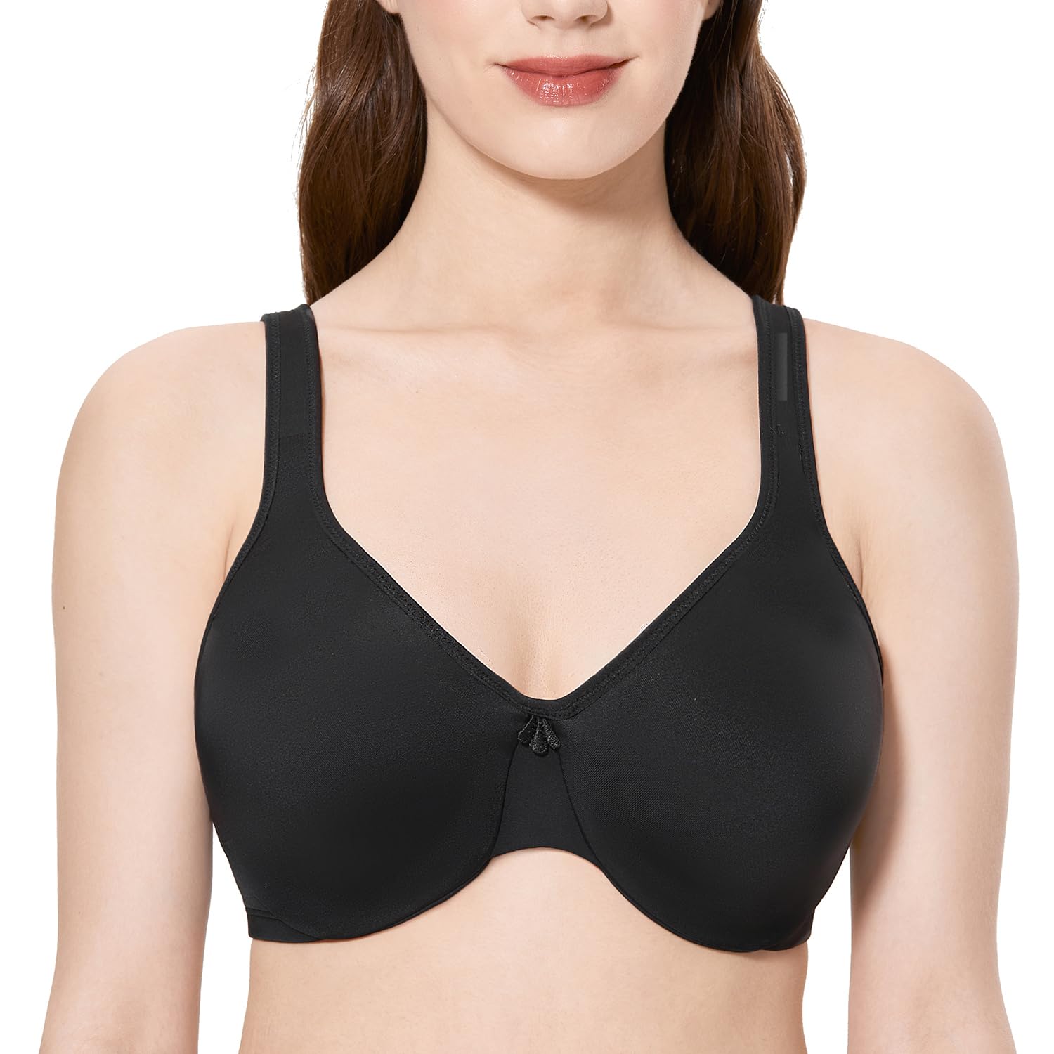 

DELIMIRA Меньший Полный Однотонный с Бюстгальтером E75, Чашка, Цвет, Косточки, Черный, чёрный