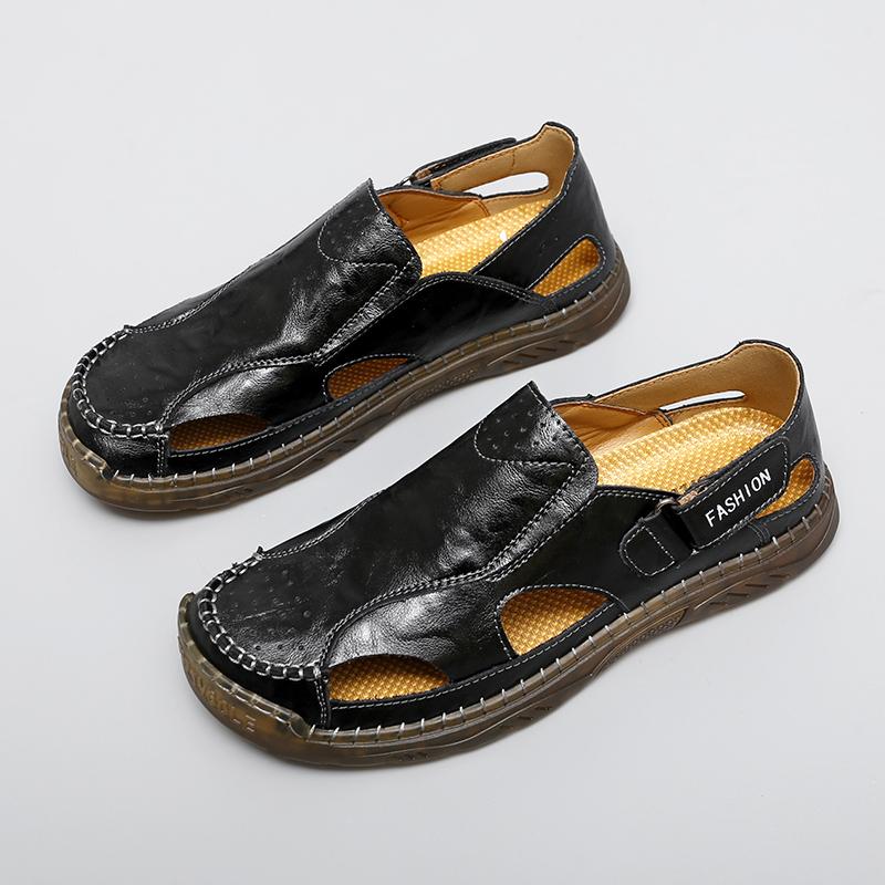 High Quality Handmade Casual Sandals Anti Slip Wear-resistant Men's Commuting Work Shoes Summer Breathable Beach Shoes for Men's