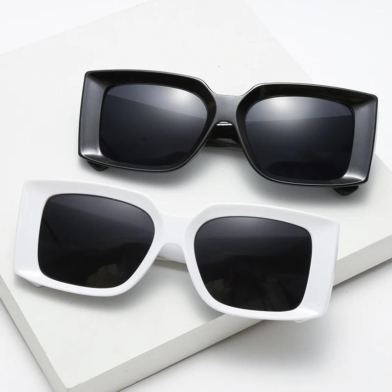 New Narrow Frame Sunglasses For Women European And American Fashion Female Glasses Vintage Big Square Sun Glasses