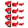 12 Pcs Single Pole Breaker Lock Out Device Nylon Breaker Clamp On Lockout Tagout Kit