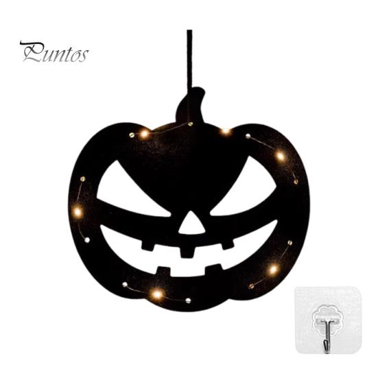 Outdoor Halloween Accessories Pumpkin Hanging Decor, Non-Woven Ghost Ornament with Light String, Spooky Decorations Door Wall Decor for Party