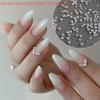 Pure White Nail Beads Rhinestone 1-6MM Mixed Size High Brightness Pearls 300-5000pcs/Bag for DIY Manicure Decor