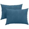 Sofa Cushions 2 Pieces Blue 70 X 50 Cm Cord Fabric