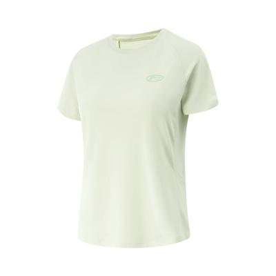 Li Ning Running Series Solid Color Breathable Versatile Short Sleeve T-Shirt Women Tops ATSV100-5