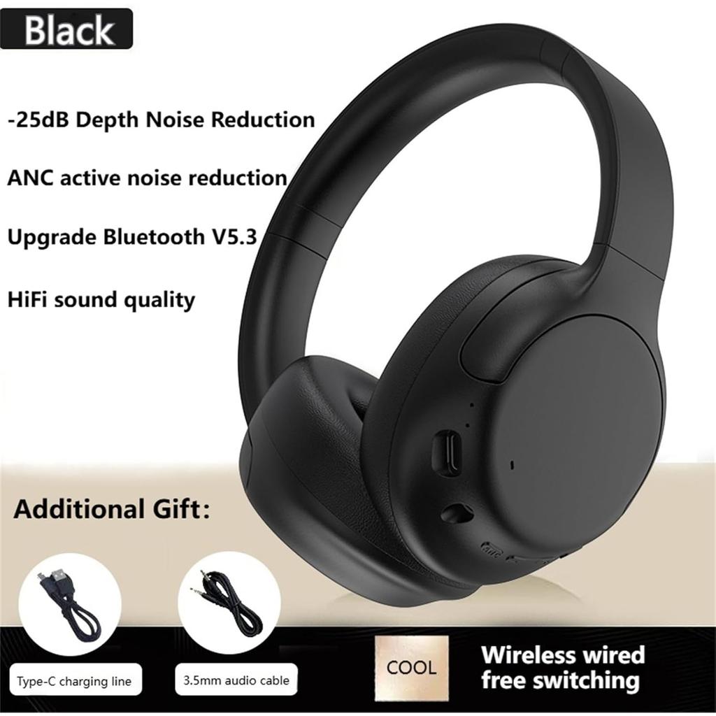 Wireless Bluetooth Earphones with Cable/wireless, Noise Cancelling,Lightweight, Comfortable and Foldable, Bluetooth 5.3, Wireless Gaming Earphones