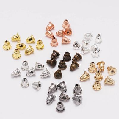 200 adet 5*6mm kapaklar Küpe Çıtçıt Arkaları Stoper Kaydırma Kulak Sonrası Kuruyemiş Bulgular DIY Bloke Küpe Arkaları Tıpalar Kulak Aksesuarları