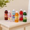 5Pcs Dollhouse Miniature Food Play Cartoon Soda Fruit Juice Drink Model Prop Set