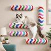 Self Adhesive Cats Scratching Post Wear Resistant Wall Mounted Cat Scratch Board Space Saving Colorful Pet Furniture Pet Toys
