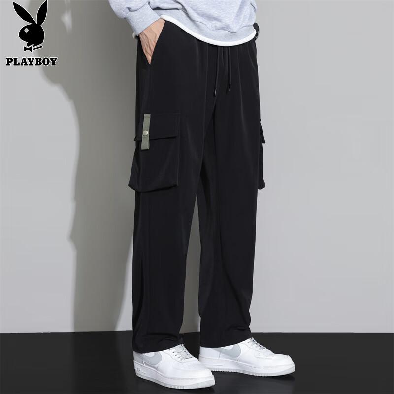 PLAYBOY Men's Loose Fit Cargo Pants