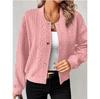Women's M-3XL Size Fashion Solid Color Stand Up Collar Single Breasted Jacket for Women Combining Comfort and Fashion