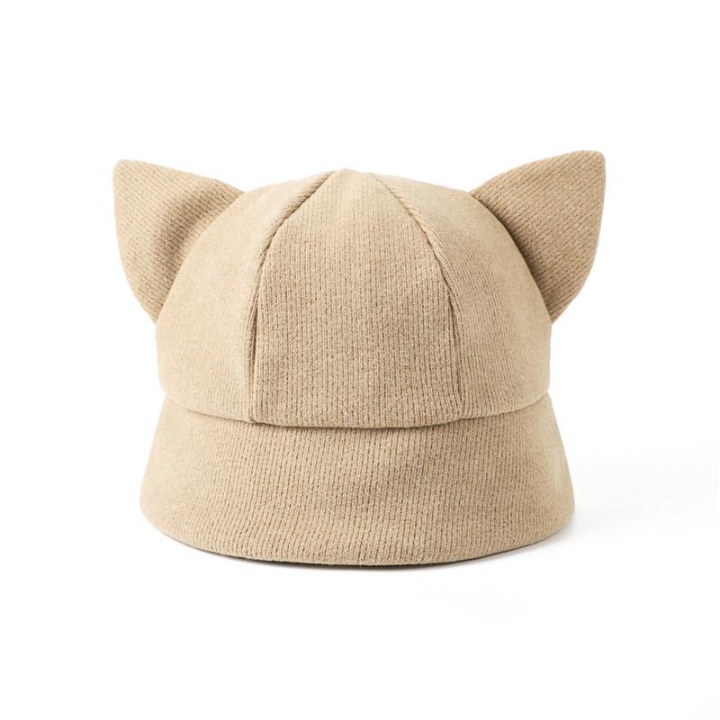 Fashionable Cat Ear Fisherman Hat Women Winter Korean Elegant Sunshade Face-lifting Basin Hat хаки