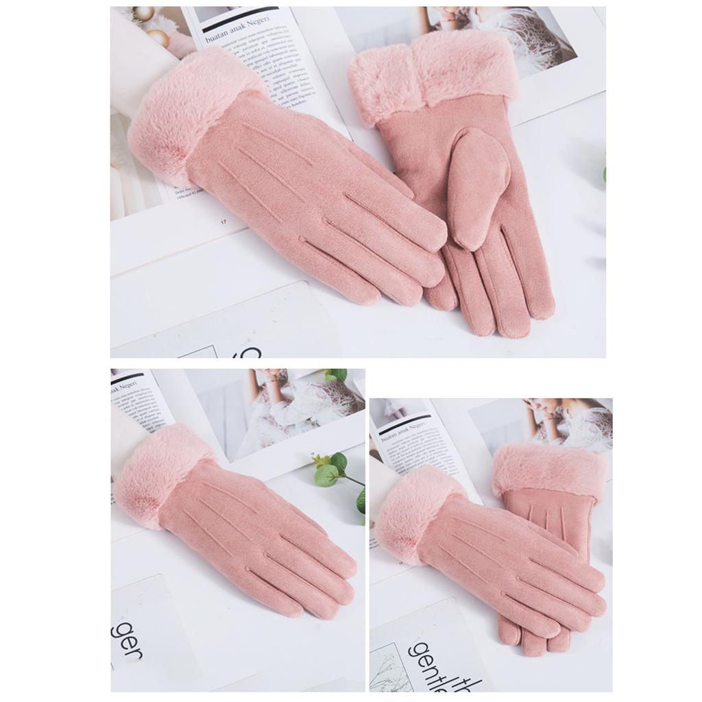 Winter Gloves for Women Touchscreen Women s Winter Warm Suede Gloves for Cycle Driving Skiing Outdoor Sports