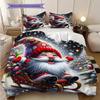 1PC Christmas theme pattern Bedding Quilt Set Quilt Cover Pillowcase Home Decoration Birthday Gift (1 * duvet cover + 2 * pillowcase, without core)