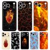 Soft Clear Phone Case For iPhone 17 Air 16E 16 11 15 14 Pro MAX 12 13 7 8 Plus SE Easter Cover Fullback Protection Flame Pattern