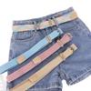 No Punch Belt Women'S Jeans Canvas Belt Woven Elastic Pin Buckle Student Lazy Cloth Belt