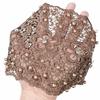 Kvinner hult pannebånd Blomstermønster skinnende rhinestones Faux Pearls Hårbånd Høy elastisk bred hårholder