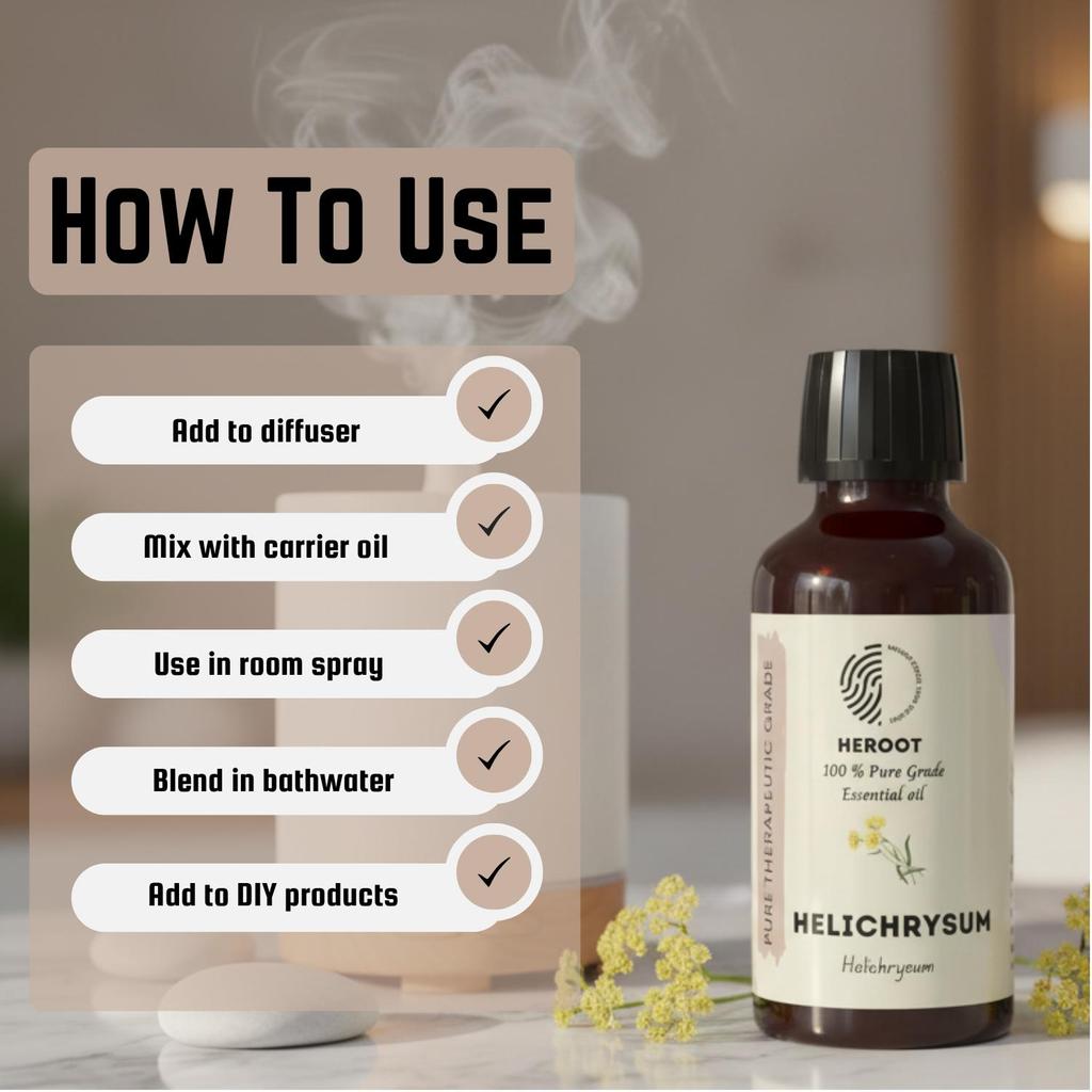 Olio Essenziale di Elicriso – Olio Puro, Aroma Erbaceo Caldo, Profumo Naturale