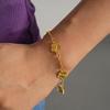 Trendy Luxury Five Leaf Flower Bracelets Necklace For Women Gold Color Flower Chain Bracelet Earrings Set Wedding Party Jewelry