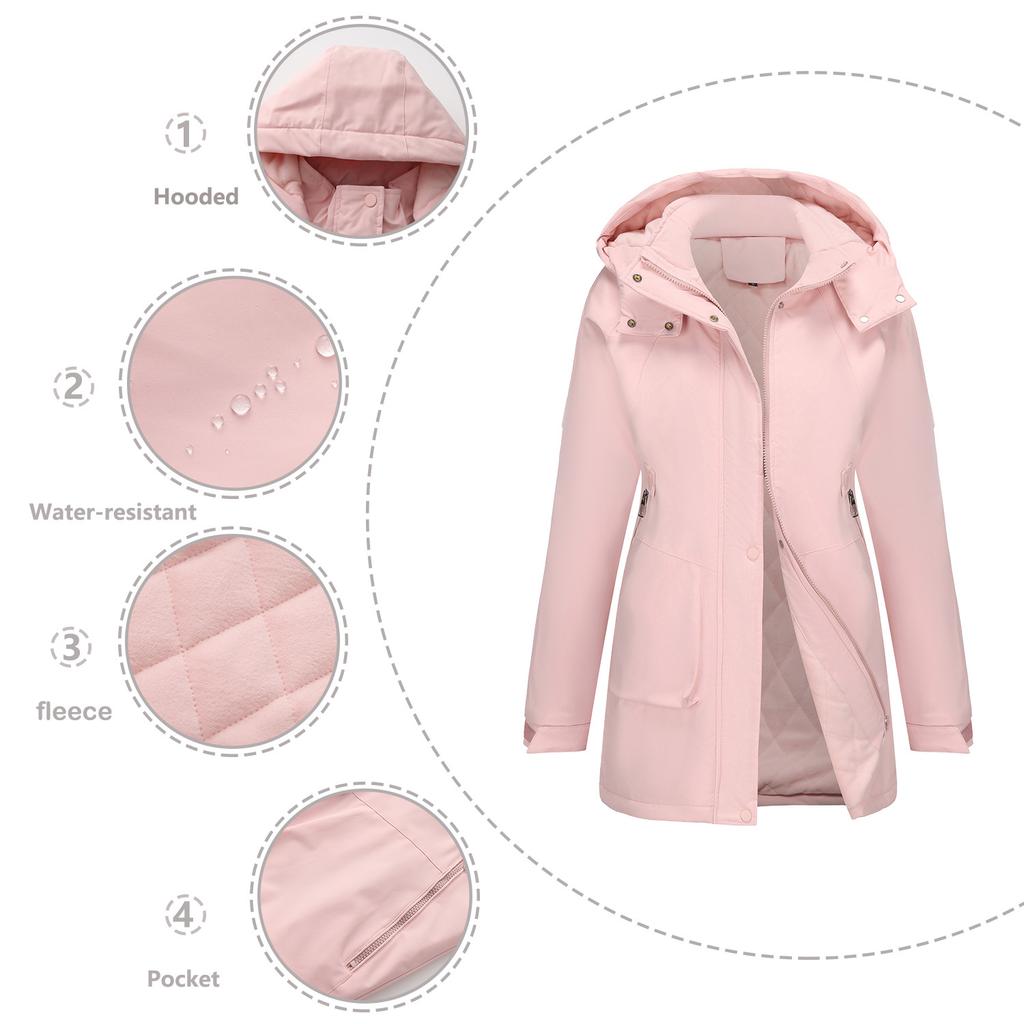 Women's Detachable, Windproof, and Warm Hiking Jacket for Autumn and Winter – A Versatile and Stylish Casual Outerwear.