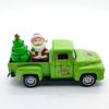 Pull Back Function Green Christmas Vehicle Alloys Crafted Desktop Model For Indoor Seasonal Styling