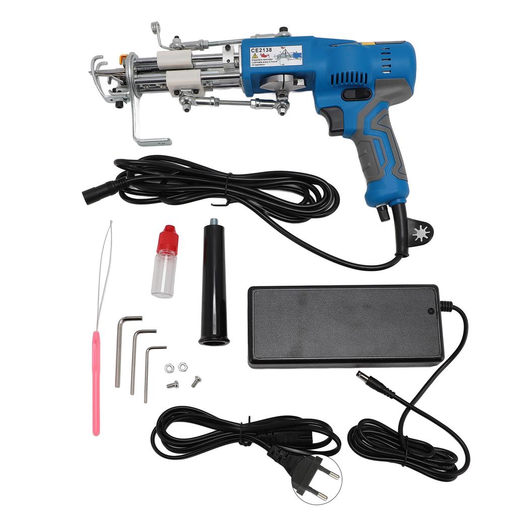 Carpet Tufting Gun Machine Kit Brushless High Power 2 In 1 Cut and Loop Pile Carpet Gun 100‑240V EU Plug