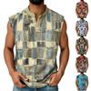 Gilet da uomo casual senza maniche con tasca a bottone