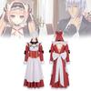 Cute And Sweet Red Mia Cosplay Maid Outfit For Night Of The Dead Theme In Multiple Sizes