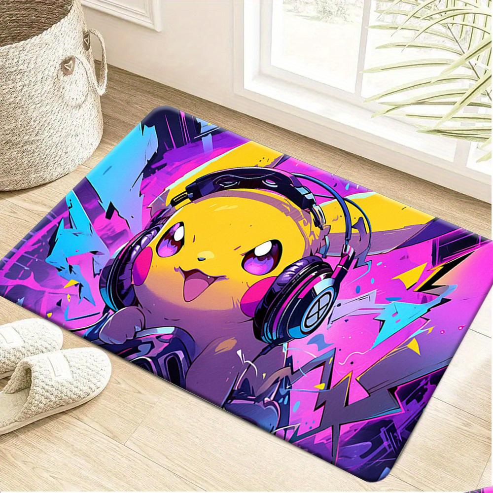 Pokemon Flareon Fire Blast Print Non-slip Doormat, Soft Absorbent Floor Rug for Home Decor