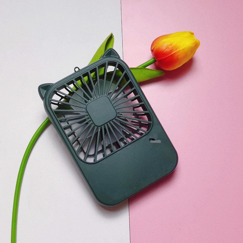 Five-Hole Mini Spray Fan: Portable, Folding, Clip-On, USB Chargeable Air Circulator with Light