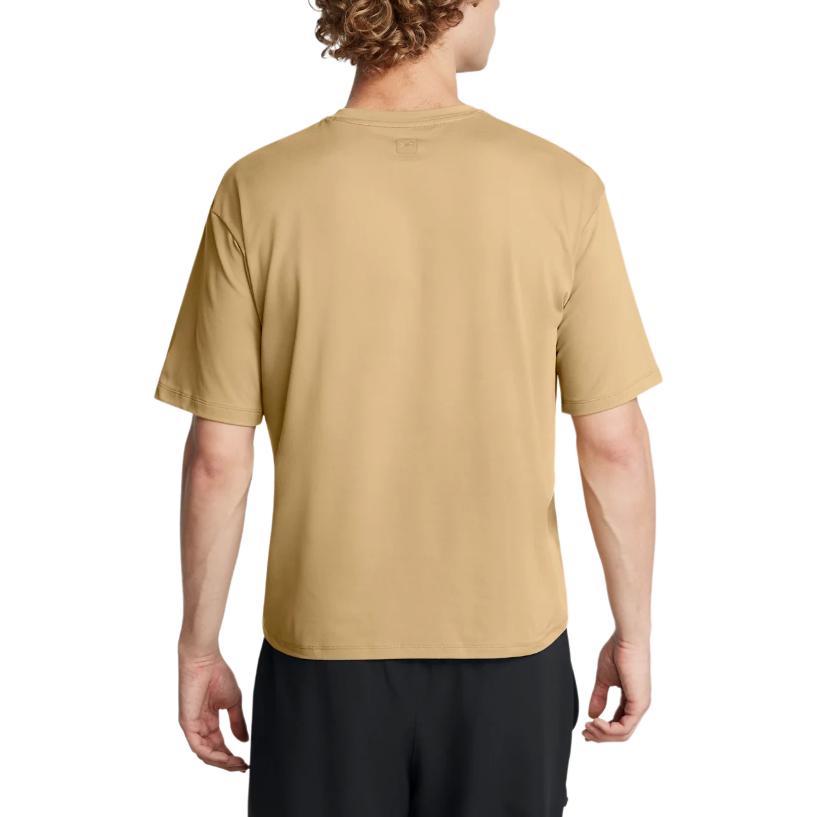 Under Armour Meridian Solid Round Neck Short Sleeve T-Shirt Men Tops Camel-Brown 1382805-263