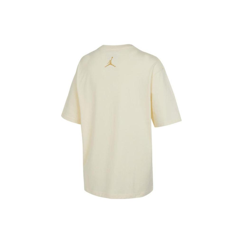 Jordan Drop Shoulder Sleeve T Shirt Women's Beige FQ0362-113