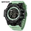 Orologio Sportivo Impermeabile Sanda per Adolescenti da Esterno - Alla Moda con Schermo Grande, Orologio Elettronico Multifunzione