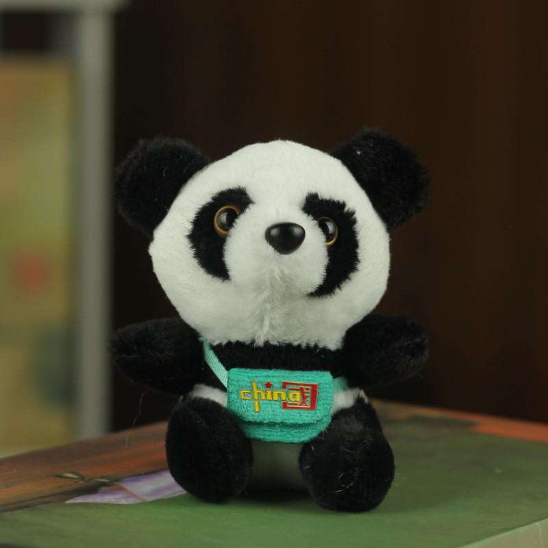 Cute Realistic Panda Plush Toy Backpack Adorable Panda Accessory Bear Keychain Kids Gift Large Panda Stuffed Animal