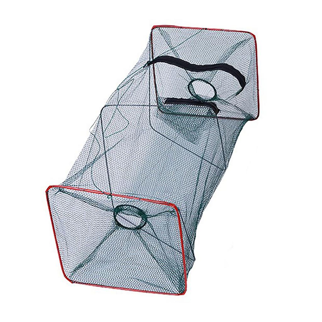 Portable Foldable Shrimp Cage Fish Trap Net Fishing Gear For Catching Shrimp Crayfish Lobster Crab