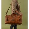 Leather Duffle Bag: Handmade Brown Weekender Travel Bag