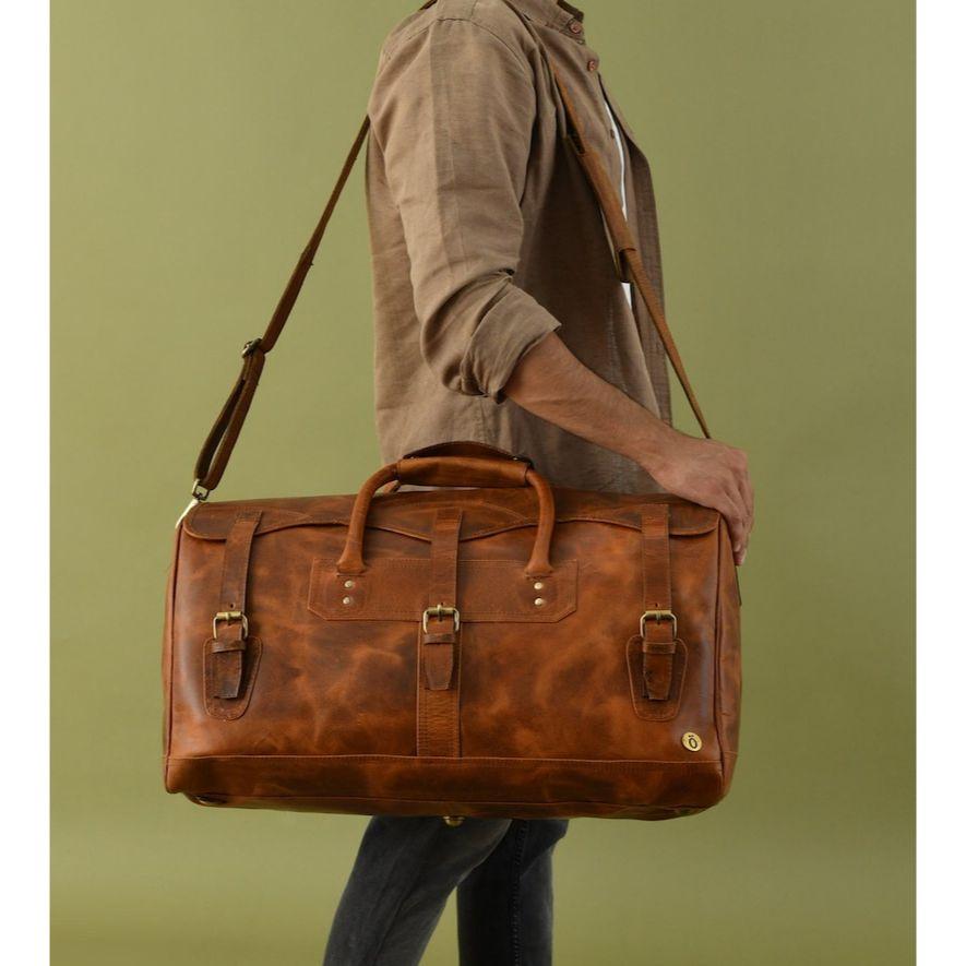 

Кожаная спортивная сумка: Сумка ручной работы коричневого цвета для путешествий на выходные 22 x 11 x 11 in