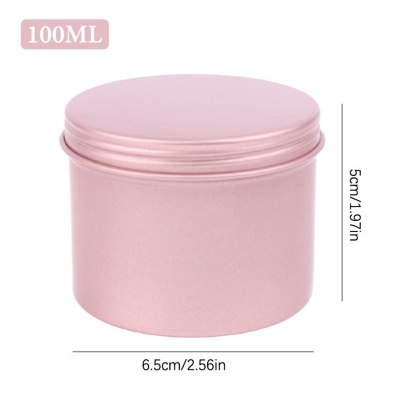 5-180ml Cream Jar Tin Cosmetic Lip Balm Containers Nail Derocation Crafts Pot Refillable Bottle Screw Thread Empty Candles Box